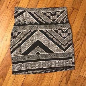 Army Green & White Mini Skirt